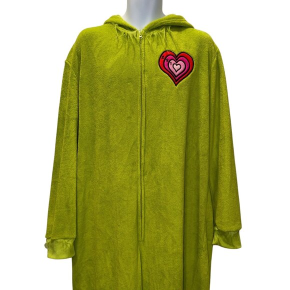 Dr Seuss The Grinch Unionsuit Pajamas PJs Mens L XL Halloween Christmas Costume - Picture 2 of 10